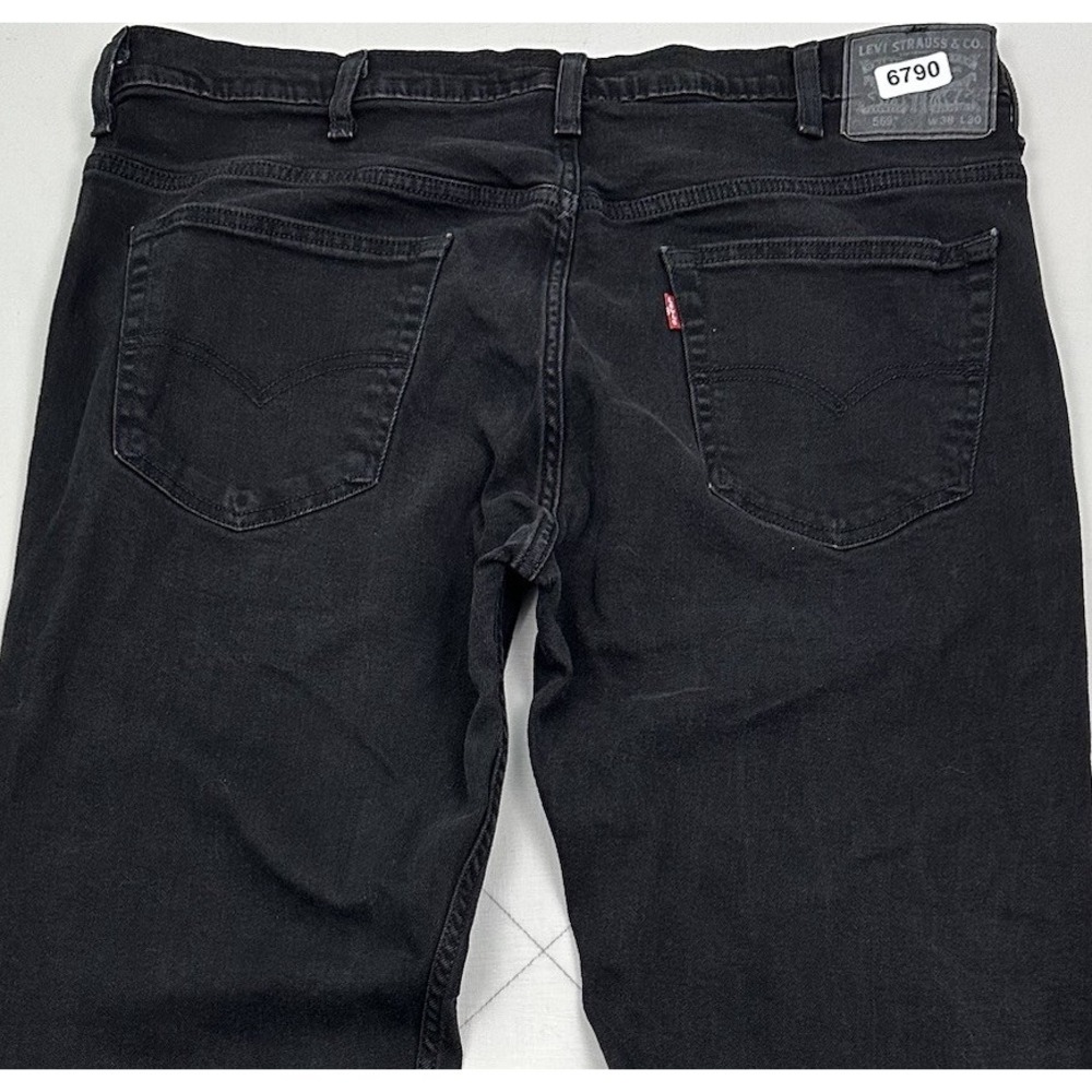 Levi's 569 Loose Jeans Men Fits 38x29 Black Straight Fit Stretch Denim Skater